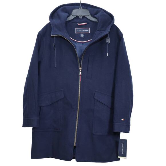 Tommy Hilfiger Jackets & Blazers - Tommy Hilfiger Womens Hooded Winter Coat - Womens Large - Navy Blue - NWT